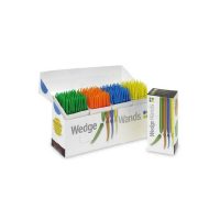 wedgewands-cunas-plastico-kit-surtido-400u Color-coded wedge wedges for personalized dental products, ideal for dental laboratories and orthodontics.